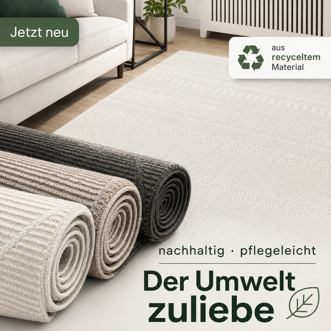 Nachhaltige Teppiche aus recyceltem Material
